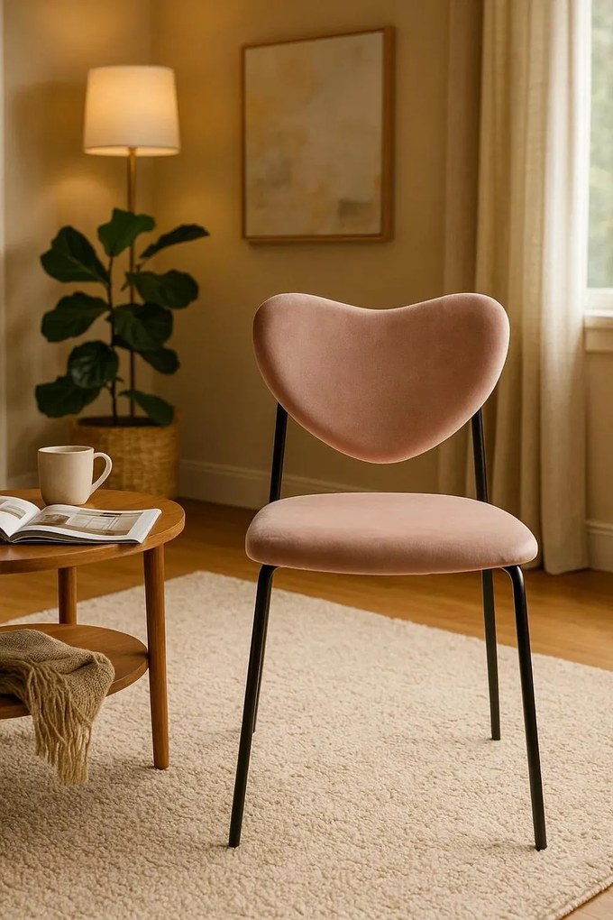 Cora stoel van zwart fluweel