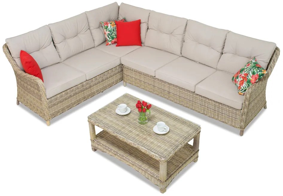 Garden Point technorattan set Toledo Corner beige