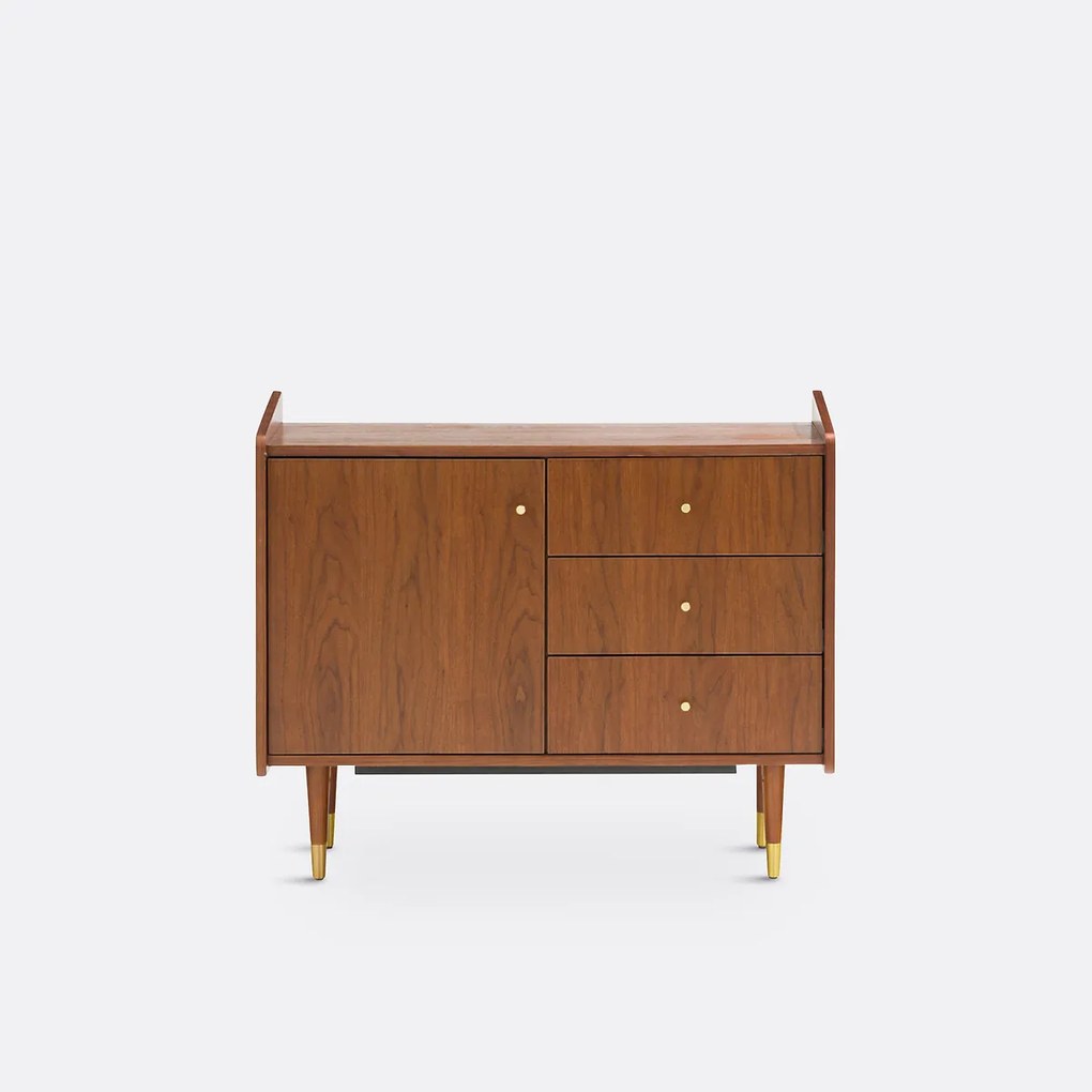 Klein vintage buffetkast in fineernotenhout, Ronda