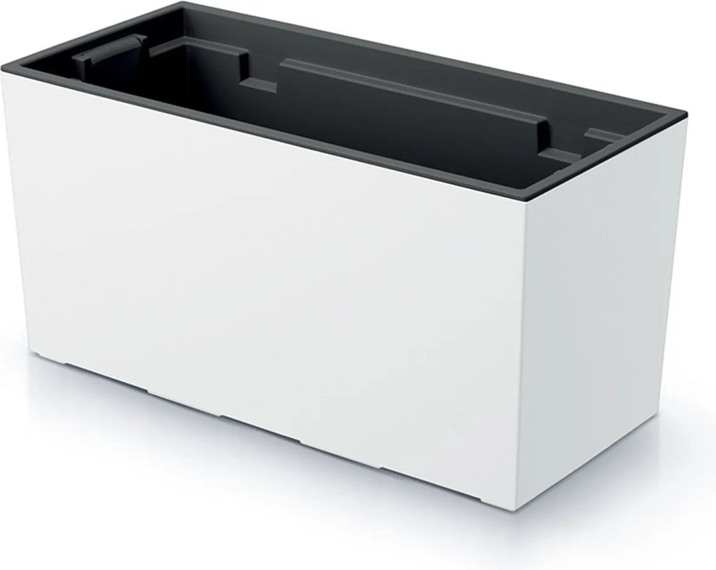 Prosperplast Urbi Case Bloempot - Wit - 39,5 x 18,5 cm - Inclusief binnenbak