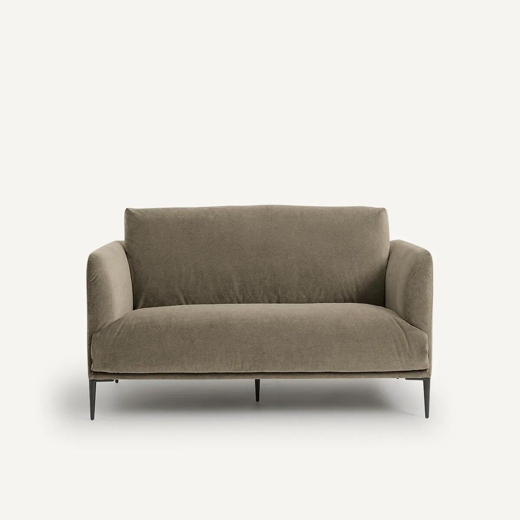 2-zitsbank in stonewashed fluweel Oscar, ontwerp Emmanuel Gallina