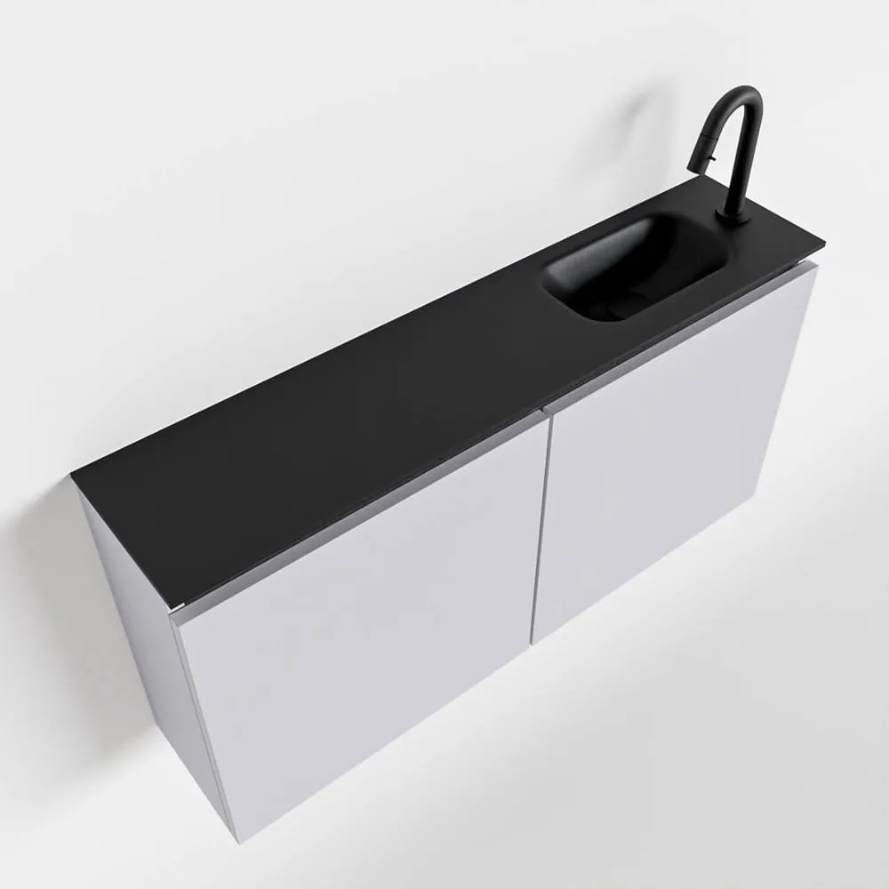 Mondiaz Ture 100cm toiletmeubel cale met wastafel urban rechts 1 kraangat