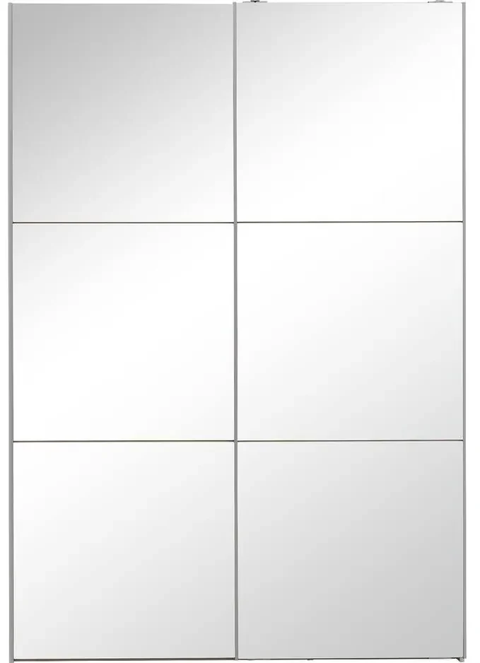 Goossens Kledingkast Easy Storage Sdk, 153 cm breed, 220 cm hoog, 2x 3 paneel spiegel schuifdeuren