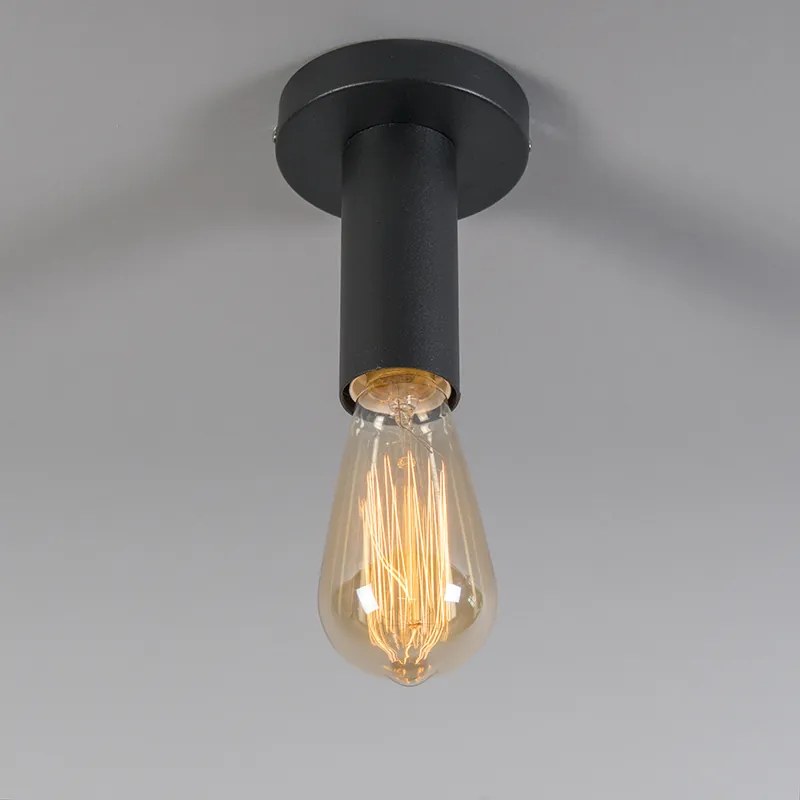 Moderne plafondlamp zwart 13 cm - Facil
