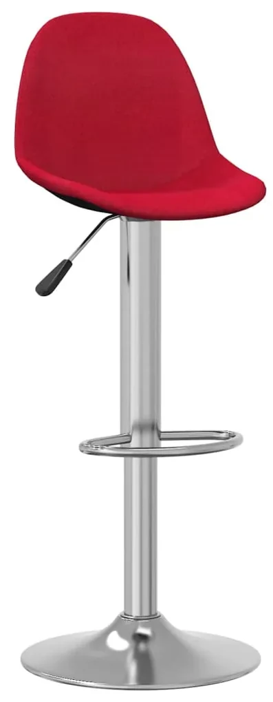 vidaXL Barkruk stof wijnrood