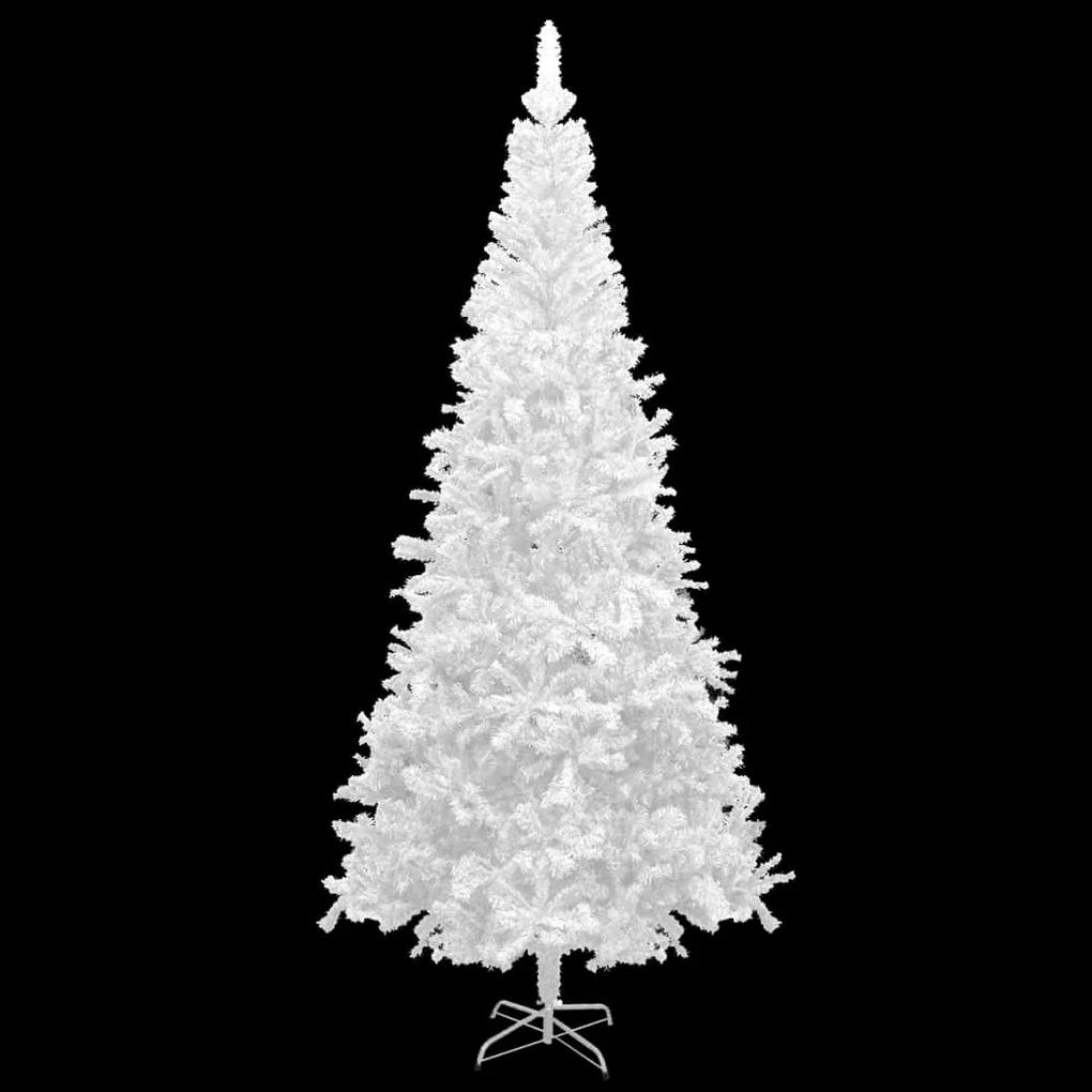 vidaXL Kunstkerstboom met LED's en kerstballen L 240 cm wit