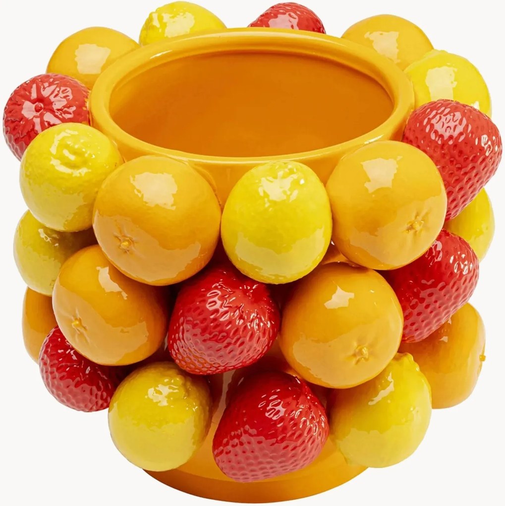 Handbeschilderde vaas Fruit Parade