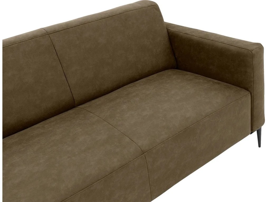 Goossens Key West groen, micro leer, 2,5-zits, modern design