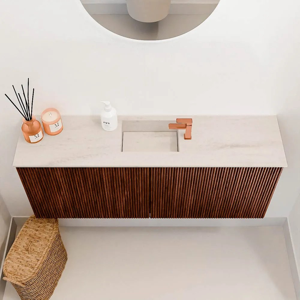 Mondiaz Joya DLux 100cm toiletmeubel ruby met wastafel faye midden 1 kraangat meli