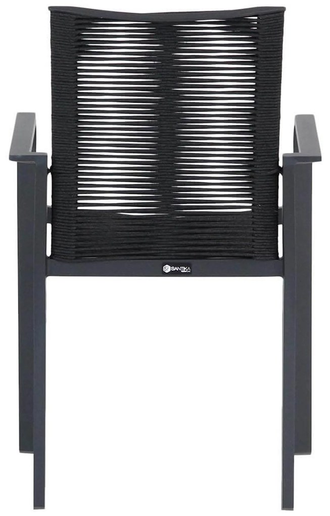 Tuinstoel stapelbaar Rope Grijs-antraciet Santika Annisa