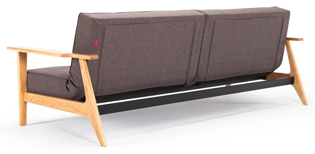 Innovation Living Splitback Frej Natural Design Slaapbank Met Eiken Armleuningen