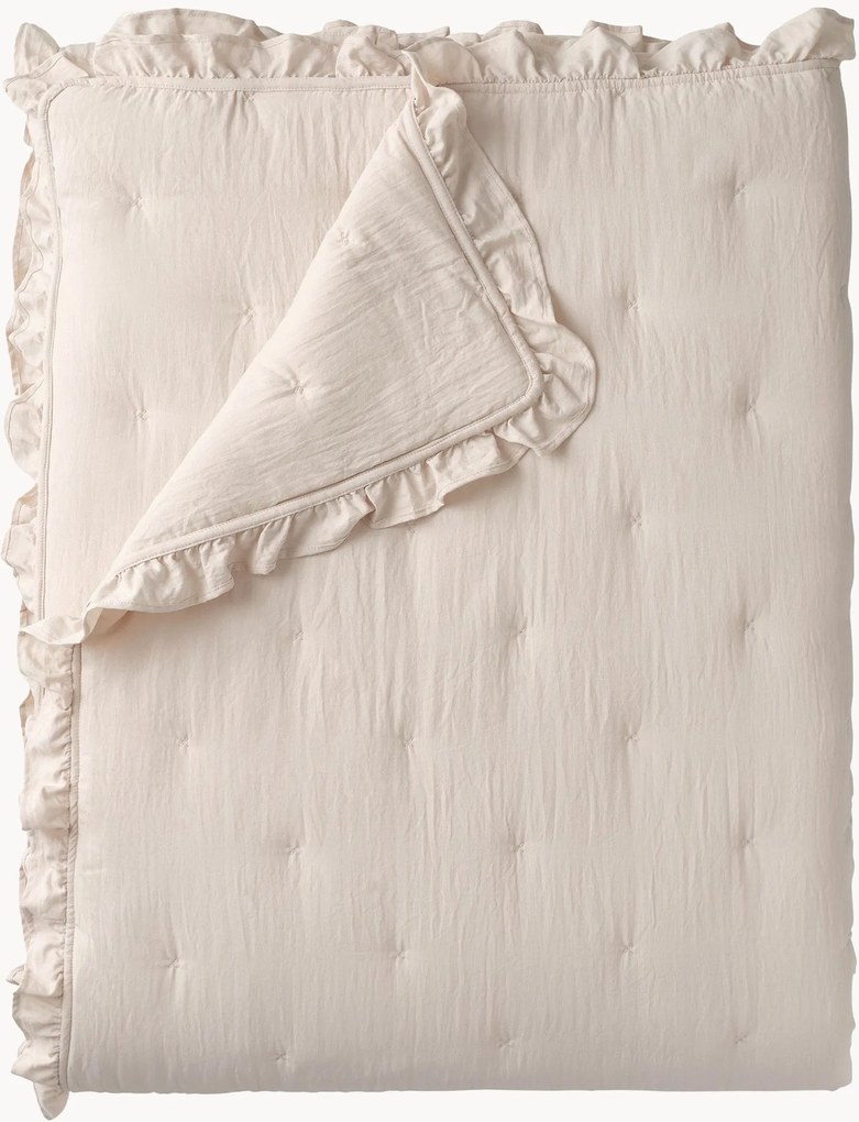 Gewatteerde bedsprei Aimée met ruches