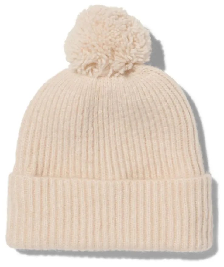 HEMA Kindermuts Gebreid Met Pompon Beige (beige)