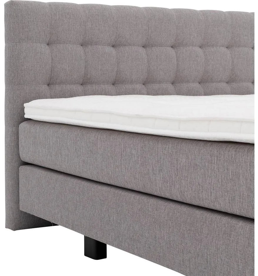 Goossens Boxspring Mika, Vlak 160 x 200 cm (=2x 80 x 200 cm) met hoofdbord en voetbord met tv functie