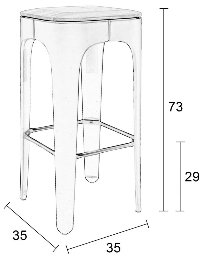 Moderne Barkruk Zwart