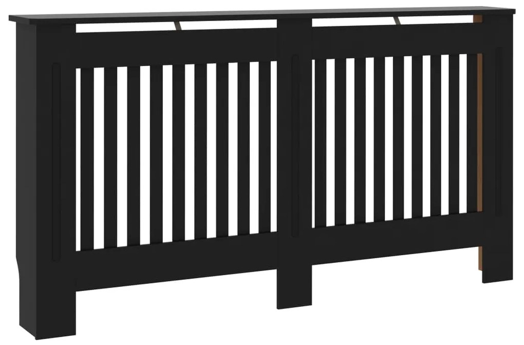 vidaXL Radiatorombouw 152x19x81 cm MDF zwart