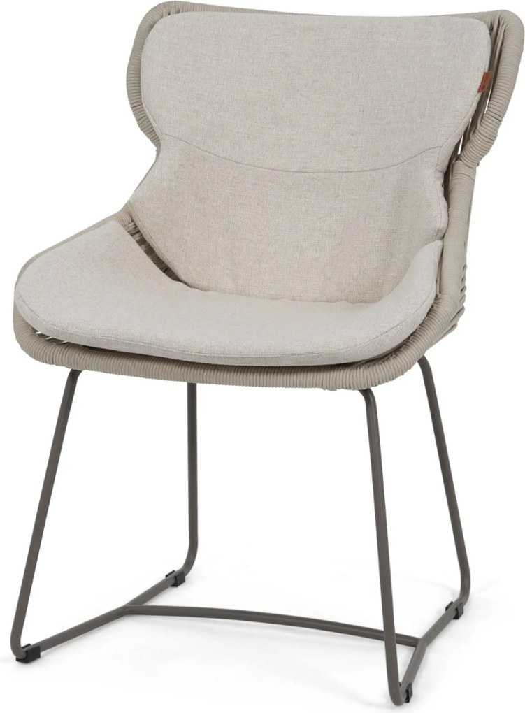Tuinset Ronde Tuintafel 4 personen 140 cm Rope Taupe Santika Furniture Santika