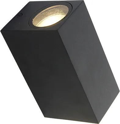 Moderne wandlamp zwart 2-lichts IP44 - Baleno