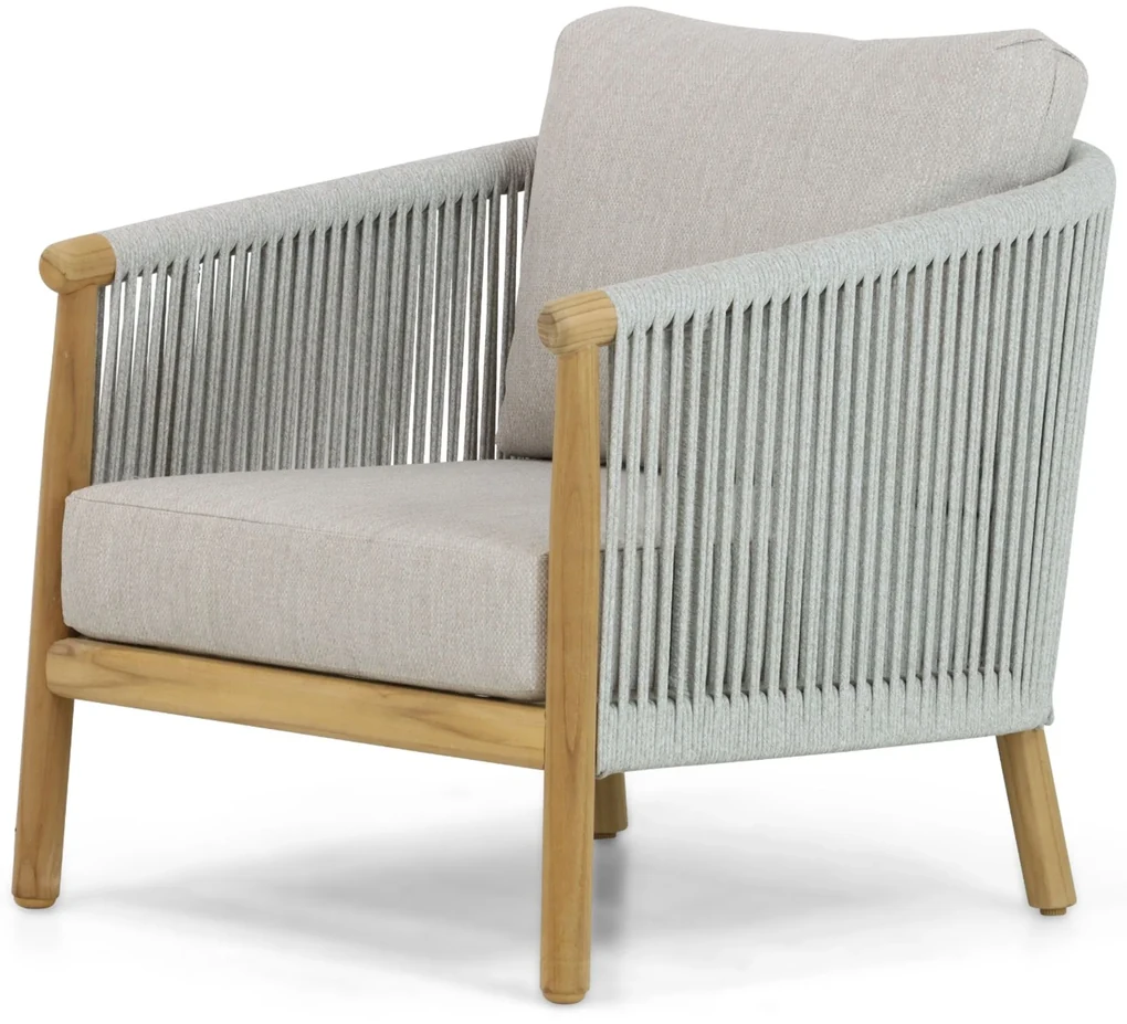 Stoel en Bank Loungeset 5 personen Aluminium/rope Grijs  Lifestyle Garden Furniture Bloom