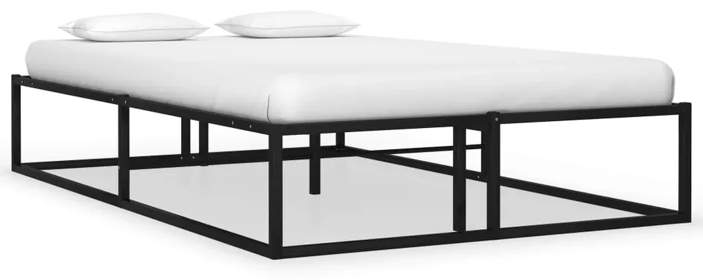 vidaXL Bedframe metaal zwart 120x200 cm