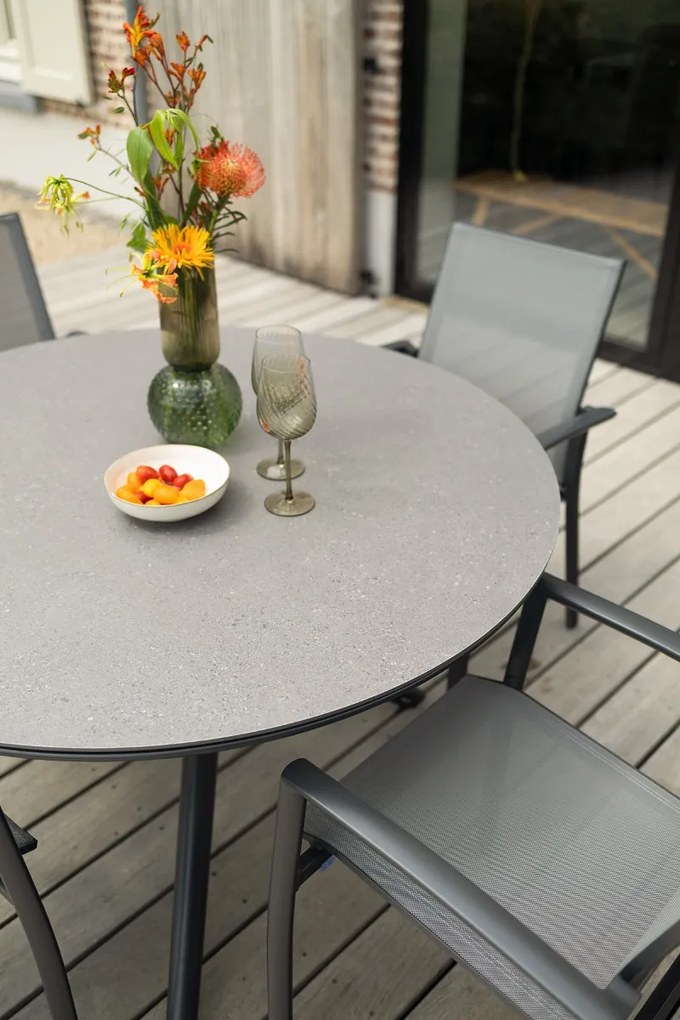 Dublin ronde tuintafel Ø120 cm. - Antraciet