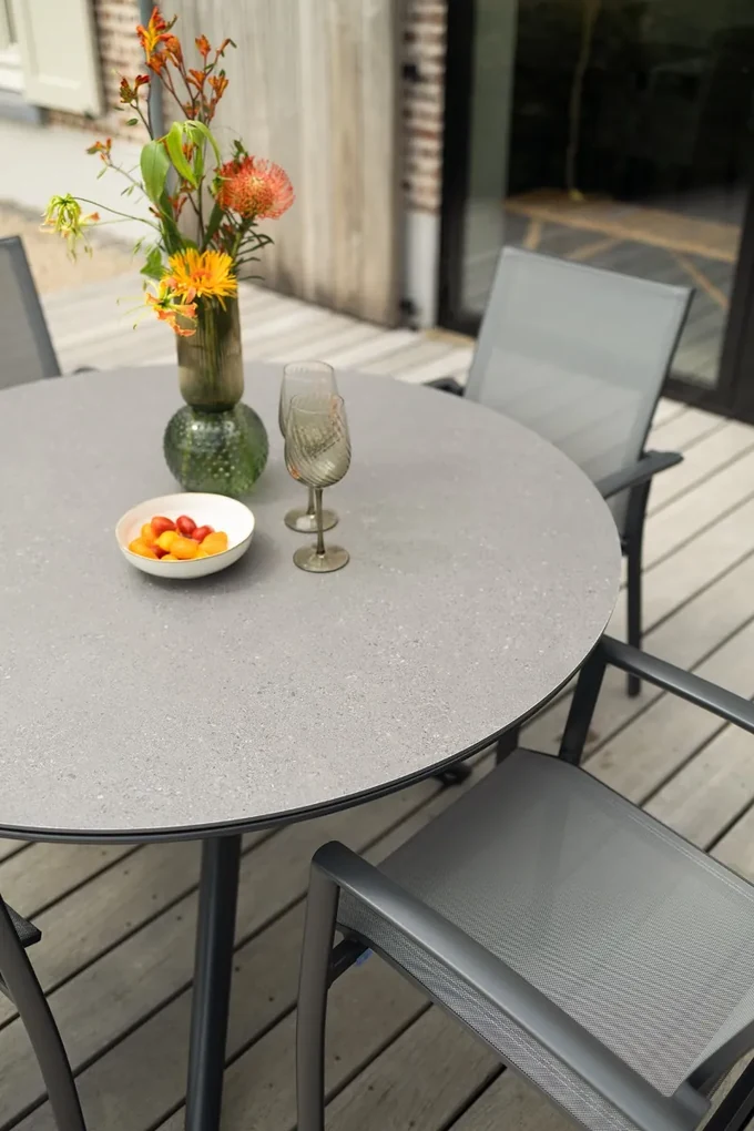 Dublin ronde tuintafel Ø120 cm. - Antraciet | BIANO