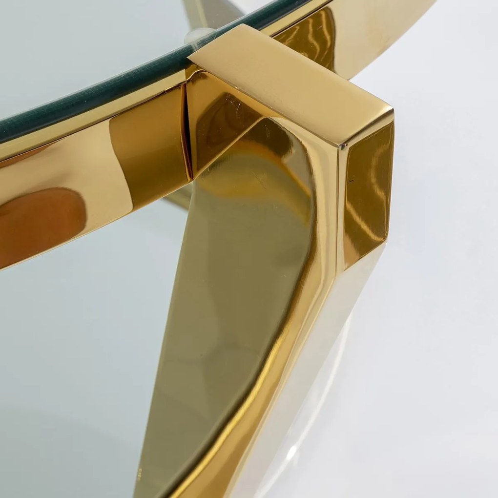 Gouden Salontafel Rond - 90 X 90cm.