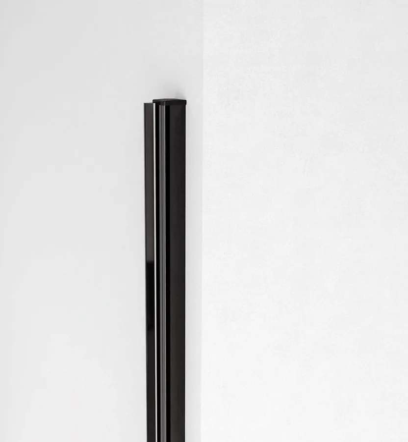 Polysan Zoom Line Black magnetisch profiel voor douchedeur zwart
