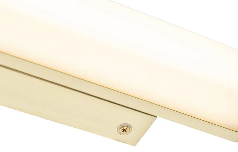 Badkamer wandlamp messing 32 cm incl. LED IP44 - Cascada