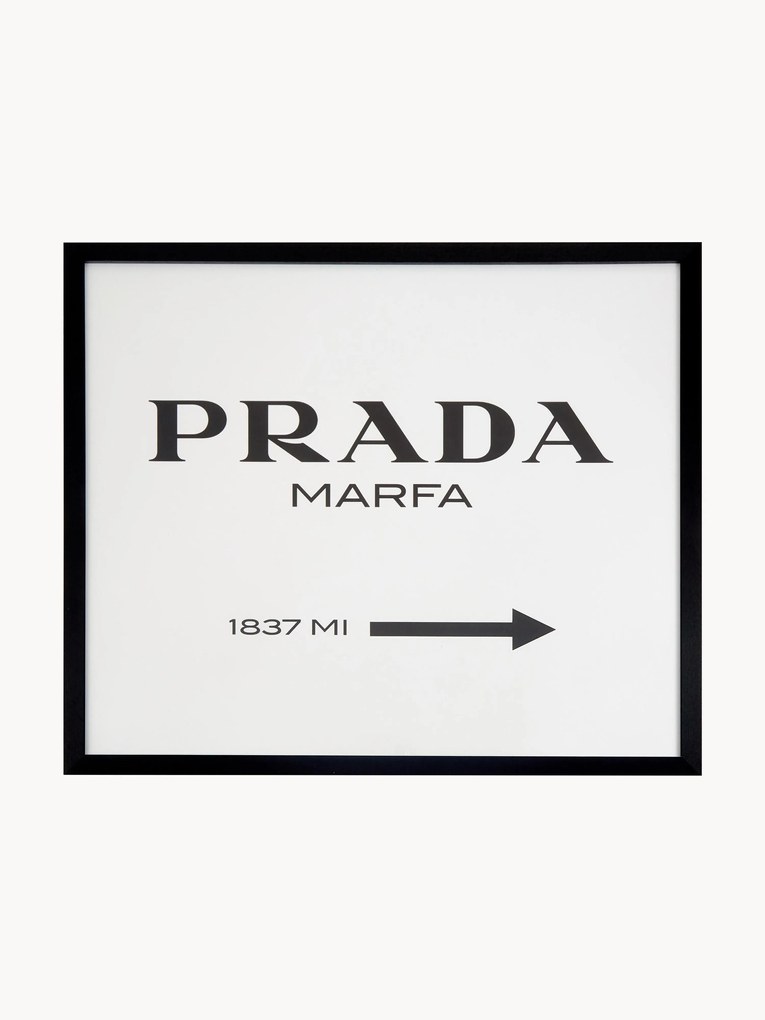 Ingelijste digitale print Prada Marfa