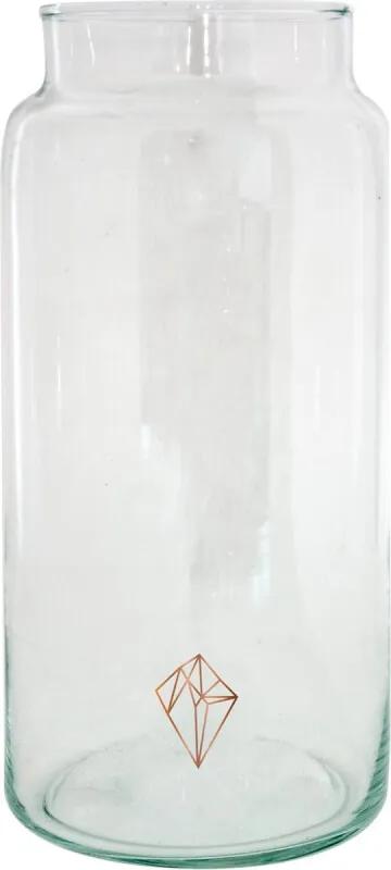 Vaas Diamond L - Handgemaakt - Glas - Ø10 x 18 cm - Koper