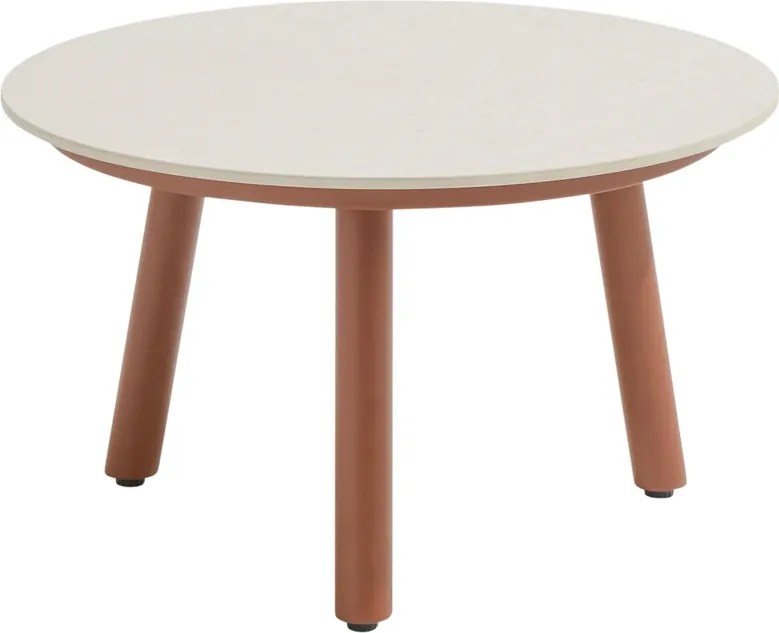 Taste by 4 Seasons Salute salontafel Spicy met rond keramisch tafelblad Ø 60 cm (H 35 cm) Loungetafel beige weerbestendig