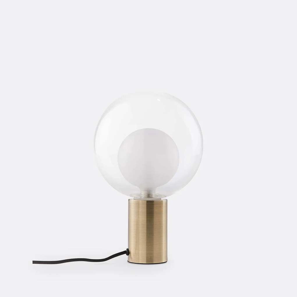 Messing lamp van metaal en glas, Arvin