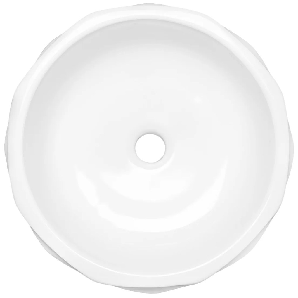Kerra KR01 waskom rond glans wit 40x40x15cm