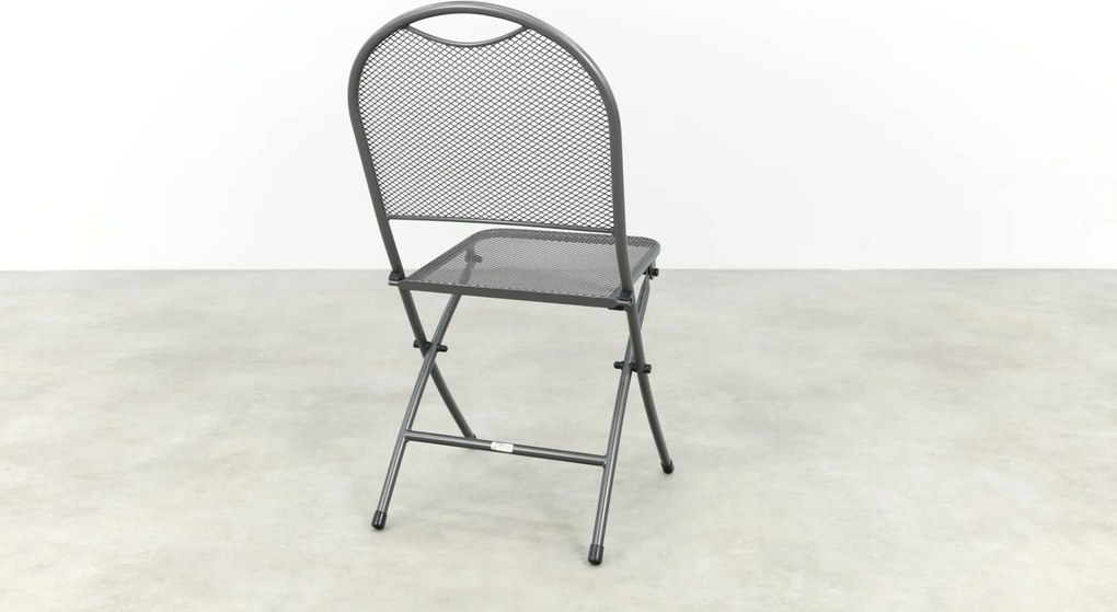 Inklapbare balkonset 3-delig strekmetaal - Antraciet