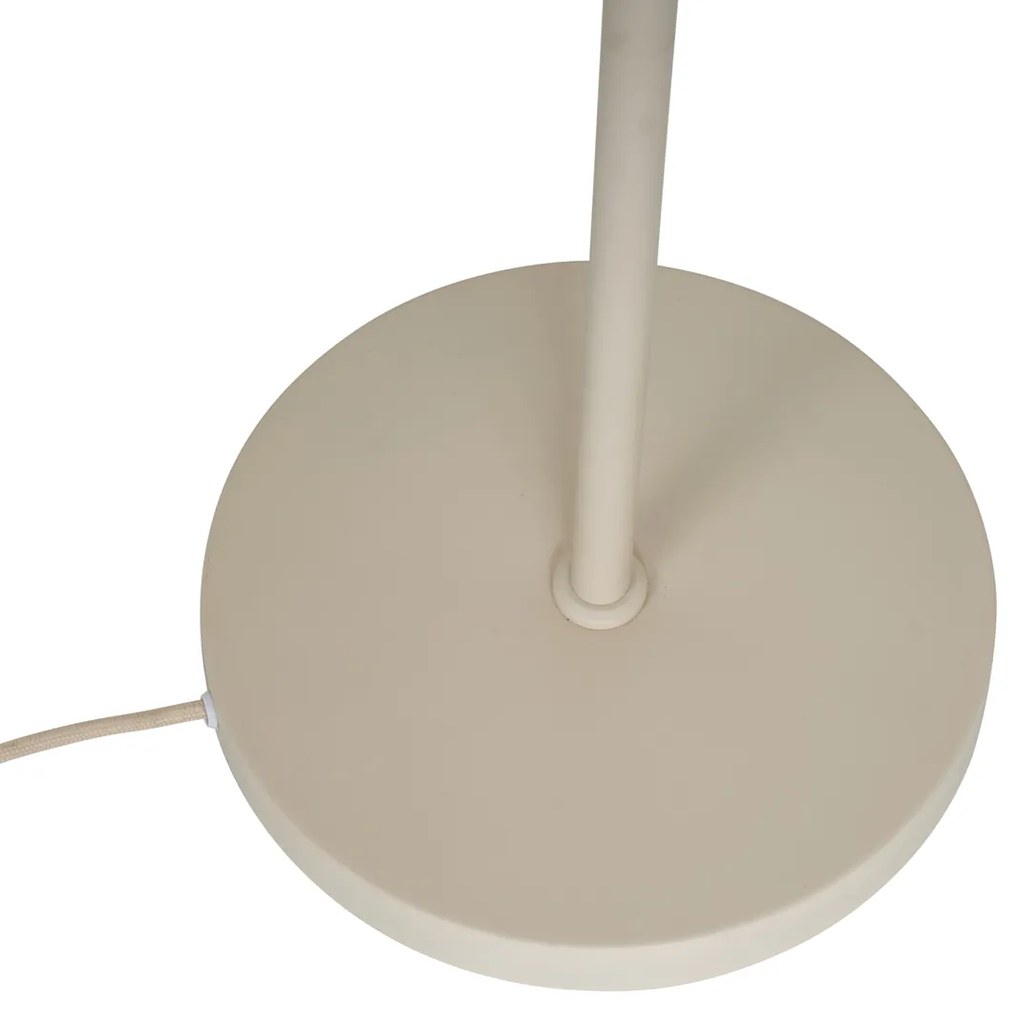 Retro vloerlamp beige met mat glas - Fedde