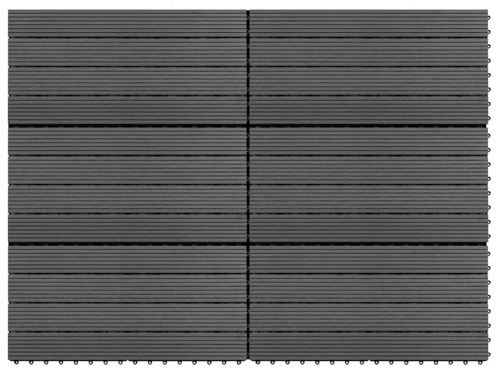vidaXL Tegels 6 st 1m² 60x30 cm HKC grijs