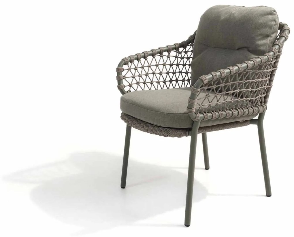 4 Seasons Outdoor Jura stapelbare tuinstoel olijfgroen SALE Tuinstoel   taupe weerbestendig