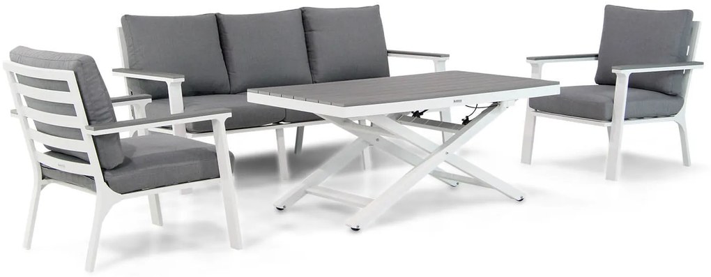 Stoel en Bank Loungeset 4 personen Aluminium Wit  Lifestyle Garden Furniture Palazzo