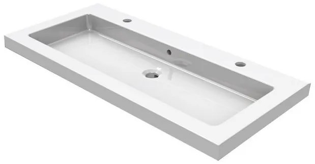 Mueller Combo badmeubel 100cm hoogglans wit 2 kraangaten