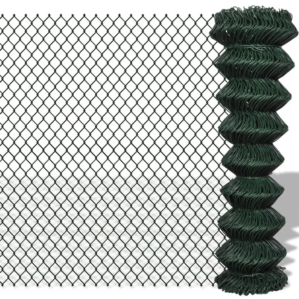 vidaXL Gaashek 1,5x25 m staal groen