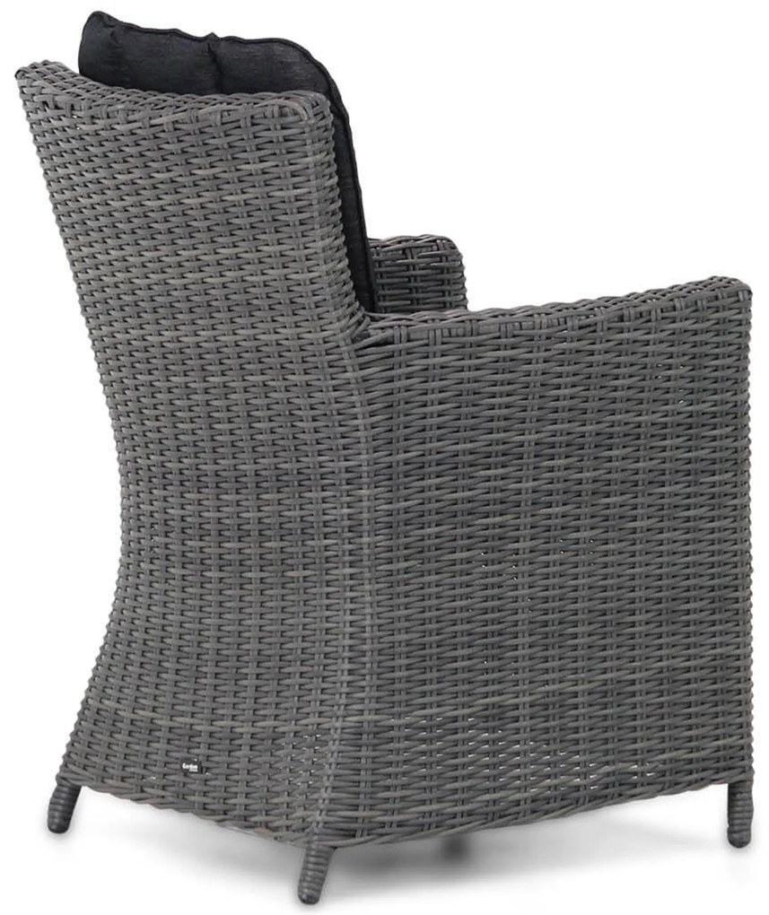 Tuinset 4 personen 100 cm Wicker Zwart Garden Collections Venerdi/Brighton