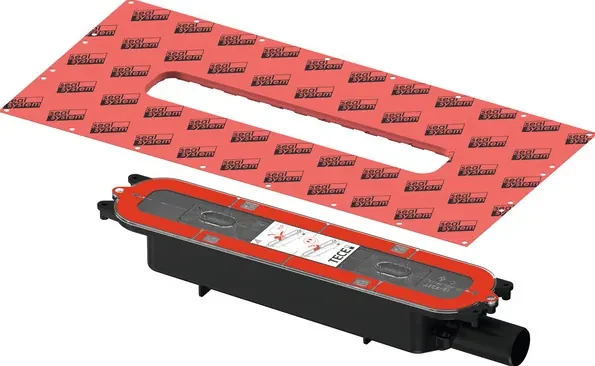 TECEdrainprofile douchegoot profielset 90cm geborsteld RVS zwart PVD