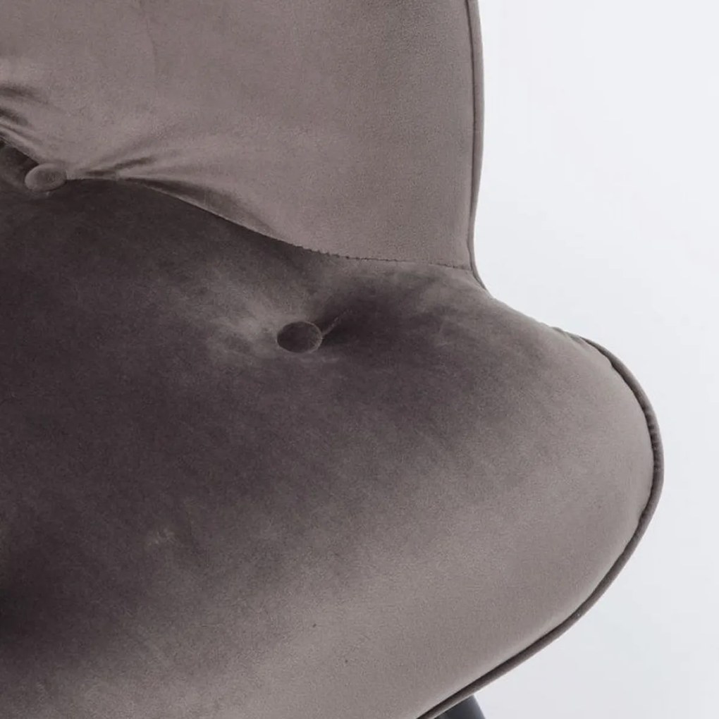 Kare Design Vicky Velvet Fauteuil Fluweel Grijs
