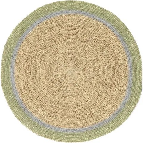 Placemat naturel, zeegras, groen, Ø38 cm