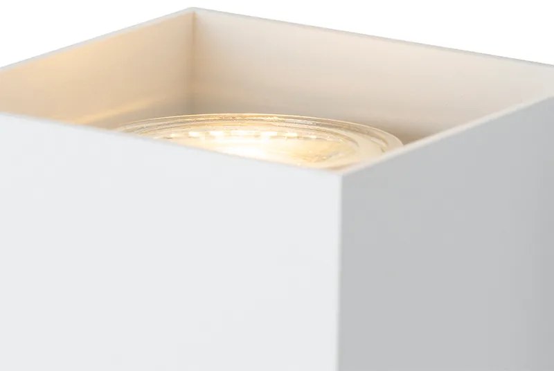 Design vierkante wandlamp wit - Sabbir