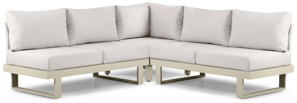 Hoek loungeset 5 personen Aluminium Taupe  Lifestyle Garden Furniture Lorenzo