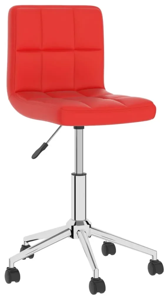 vidaXL Eetkamerstoelen draaibaar 4 st kunstleer rood