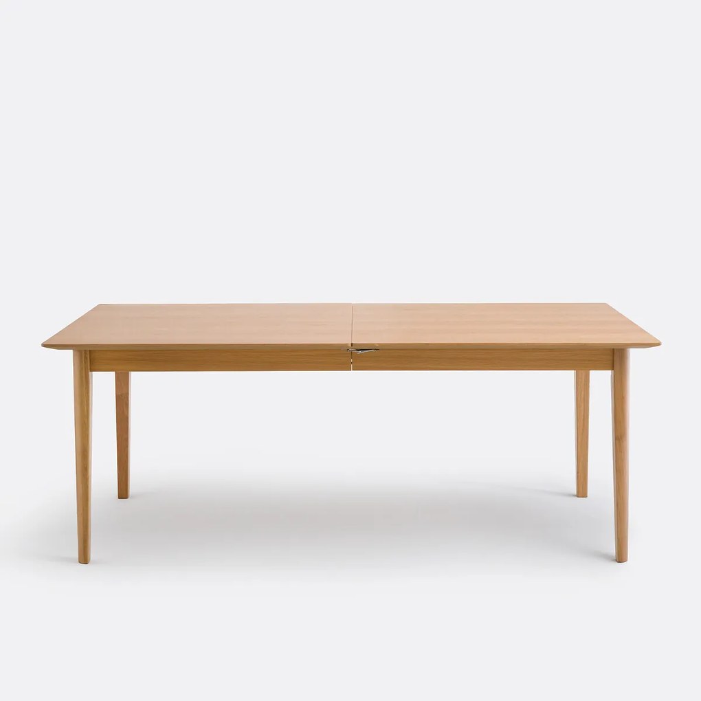 Uitschuifbare tafel 8-14 couverts in eiken fineer Tioga
