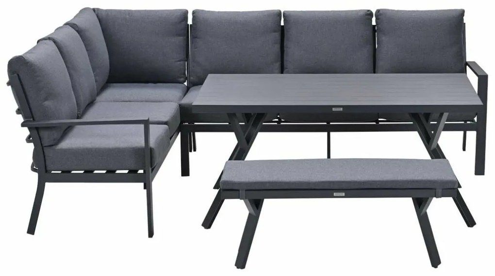 Garden Impressions Senja lounge dining set 4-delig links - mystic grijs